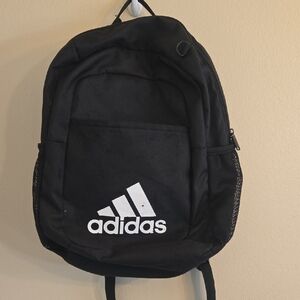 Adidas Black Backpack With Laptop Sleeve, 2 Side Pockets For Water